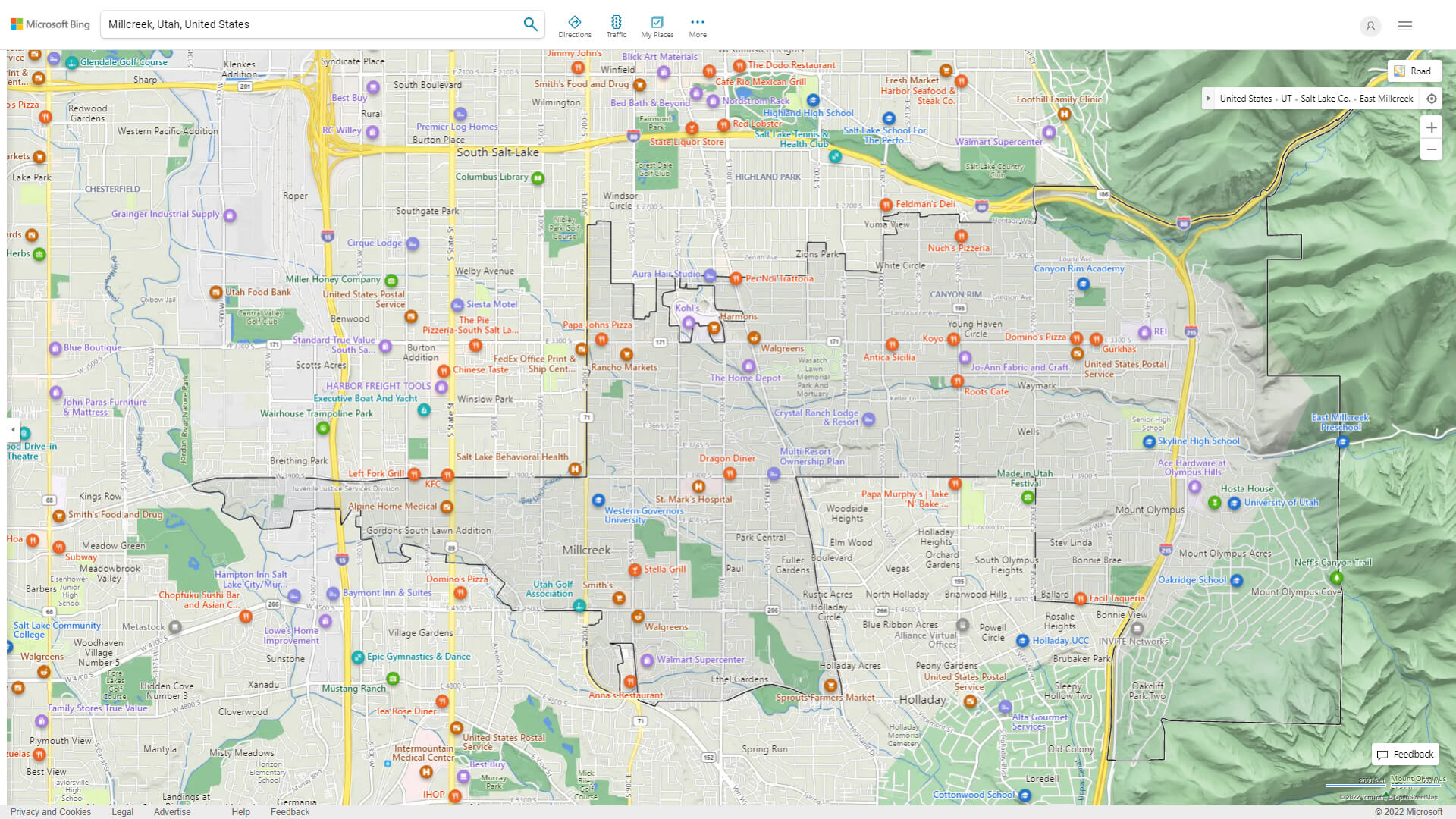 Millcreek Detailed Map